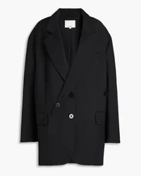 tibi Asymmetric crepe blazer - Black Black