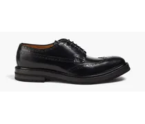 Perforated leather brogues - Black
