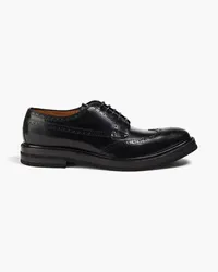 Emporio Armani Perforated leather brogues - Black Black