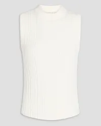 Veronica Beard Amarone ribbed-knit top - White White