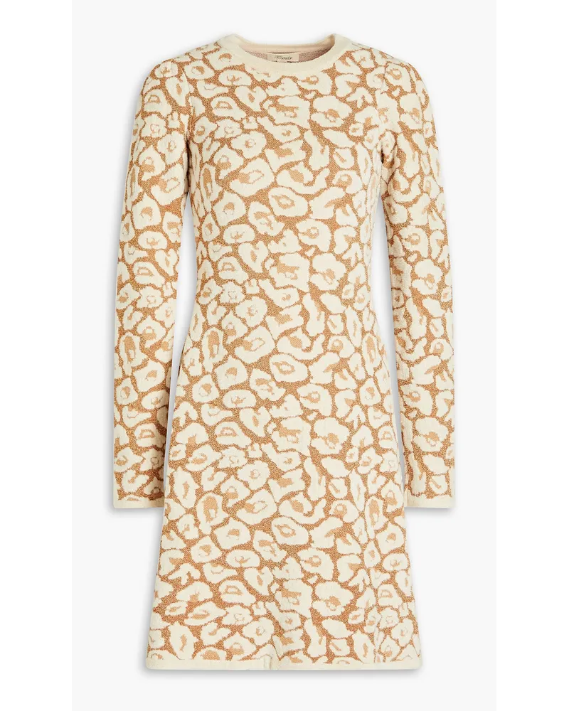 Temperley London Joanie metallic jacquard-knit mini dress - Neutral Neutral