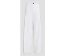 Sofie linen-blend wide-leg pants - White