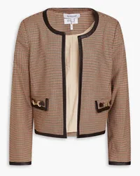 Derek Lam Houndstooth cotton-blend jacket - Brown Brown