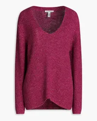 Autumn Cashmere Donegal ribbed-knit sweater - Purple Purple