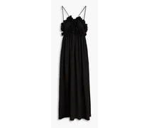 Silk-crepon maxi dress - Black