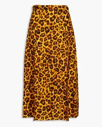 Sandro Leopard-print satin midi skirt - Animal print Animal