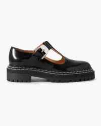 Proenza Schouler Glossed-leather loafers - Black Black