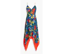 Alice Olivia - Kayson floral-print crepe maxi dress - Blue