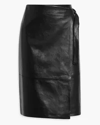 Iris & Ink Joline leather wrap skirt - Black Black