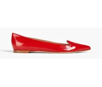 Patent-leather point-toe flats - Burgundy