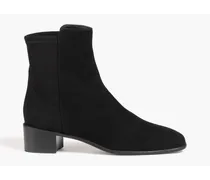 City suede and neoprene ankle boots - Black