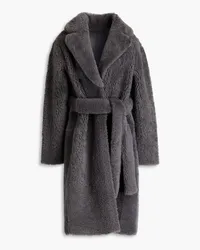 Karl Donoghue Belted shearling coat - Gray Gray