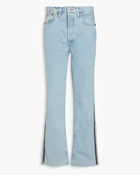 RE/DONE 90s zip-detailed high-rise straight-leg jeans - Blue Blue