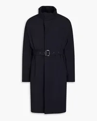 Giorgio Armani Belted stretch-shell coat - Blue Blue