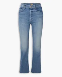 Mother The Tripper Ankle Fray high-rise straight-leg jeans - Blue Blue