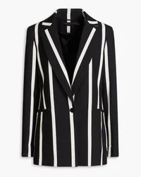 Alice + Olivia Alice Olivia - Skye striped crepe blazer - Black Black