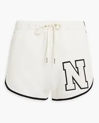 Nili Lotan Appliquéd French cotton-terry shorts - White White