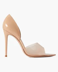 Gianvito Rossi Bree 105 PVC-trimmed patent-leather pumps - Neutral Neutral