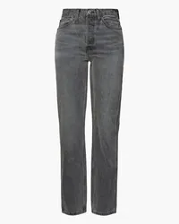 RE/DONE 90s faded high-rise straight-leg jeans - Gray Gray