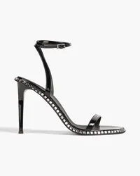 Giuseppe Zanotti Joan 105 crystal-embellished patent-leather sandals - Black Black