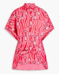 Valentino Garavani Printed cotton-poplin shirt - Pink Pink