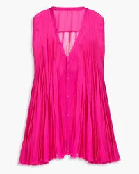 Rick Owens Fluted silk-chiffon vest - Pink Pink