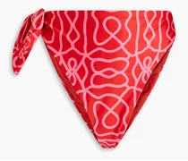 Ipanema printed high-rise bikini briefs - Red