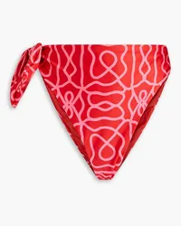 AGUA BENDITA Ipanema printed high-rise bikini briefs - Red Red