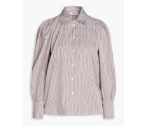 Rosati striped cotton-poplin shirt - Brown