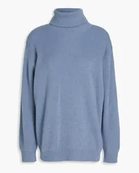 Brunello Cucinelli Ribbed cashmere turtleneck sweater - Blue Blue