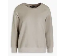 Waffle-knit cotton and cashmere-blend sweatshirt - Gray