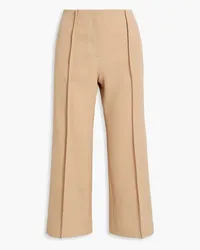 Jil Sander Cropped wool-twill wide-leg pants - Neutral Neutral