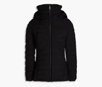 Quilted shell hooded jacket - Black