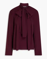 Alberta Ferretti Pussy-bow georgette blouse - Purple Purple