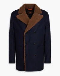 TOD'S Wool and cashmere-blend felt coat - Blue Blue