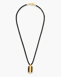 Montblanc Braided leather necklace - Black Black