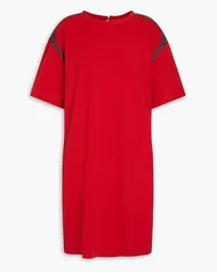 Brunello Cucinelli Bead-embellished cotton-blend jersey mini dress - Red Red