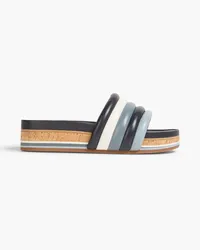 Tory Burch Quilted leather slides - Blue Blue