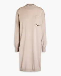 Brunello Cucinelli Bead-embellished cashmere dress - Neutral Neutral