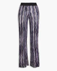 Missoni Sequin-embellished crochet-knit flared pants - Black Black