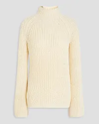 Zimmermann Ribbed cotton turtleneck sweater - White White