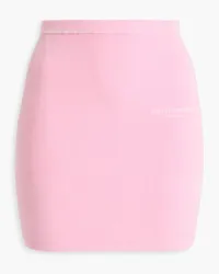 Alexander Wang Logo-print cotton-blend chenille mini skirt - Pink Pink