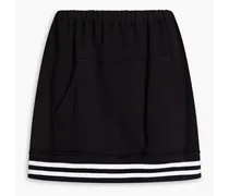 French cotton-terry mini skirt - Black