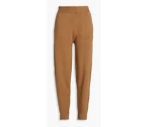 Silk-blend track pants - Brown