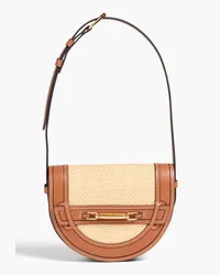 Zimmermann Raffia and leather shoulder bag - Brown Brown