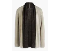 Linen-blend cardigan - Neutral