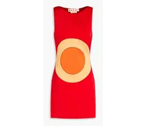 Color-block jersey mini dress - Red