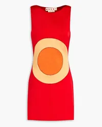 Marni Color-block jersey mini dress - Red Red