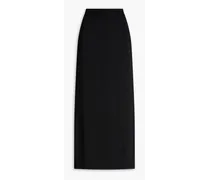 Minea wrap-effect knitted midi skirt - Black