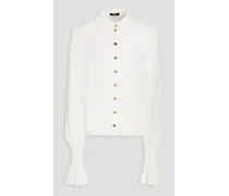 Silk-georgette blouse - White